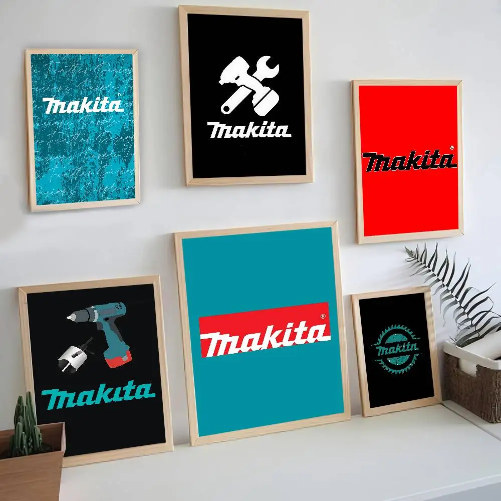 M-Makitas Tool Logo Classic Vintage Posters Vintage Room Home Bar Cafe Decor Nordic Home Decor