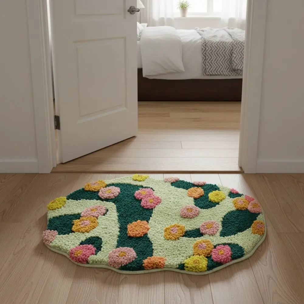 Decorative Absorbent Simulated Moss Bath Mat Non Slip Thickened Bedside Small Carpet Soft Cashmere-like Floor Mat Living Room