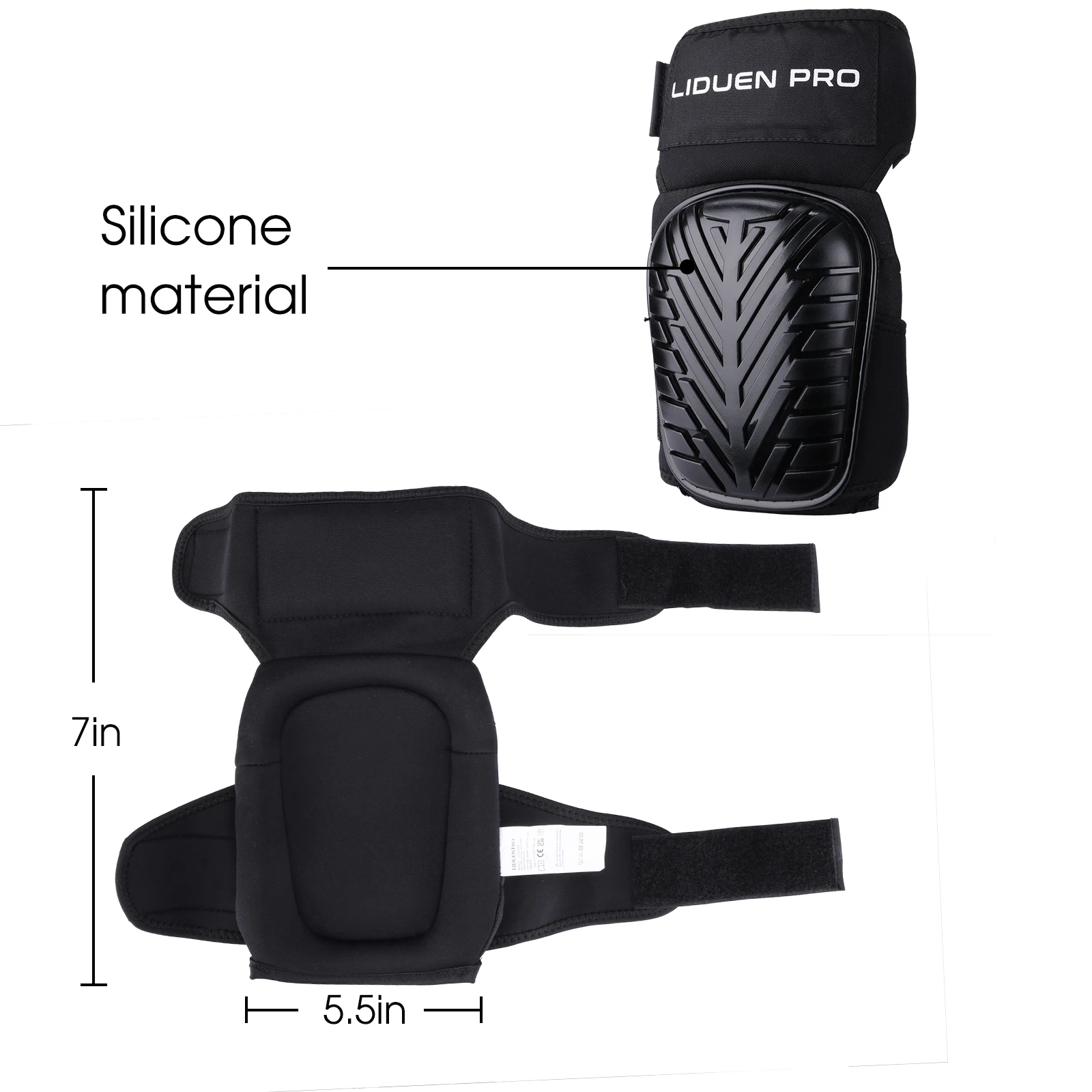 ork Knee Pads Heavy Duty Support Knee Pads with Gel Cushion and Non-Slip Straps for Construction, Floor, Gardening, Cleaning