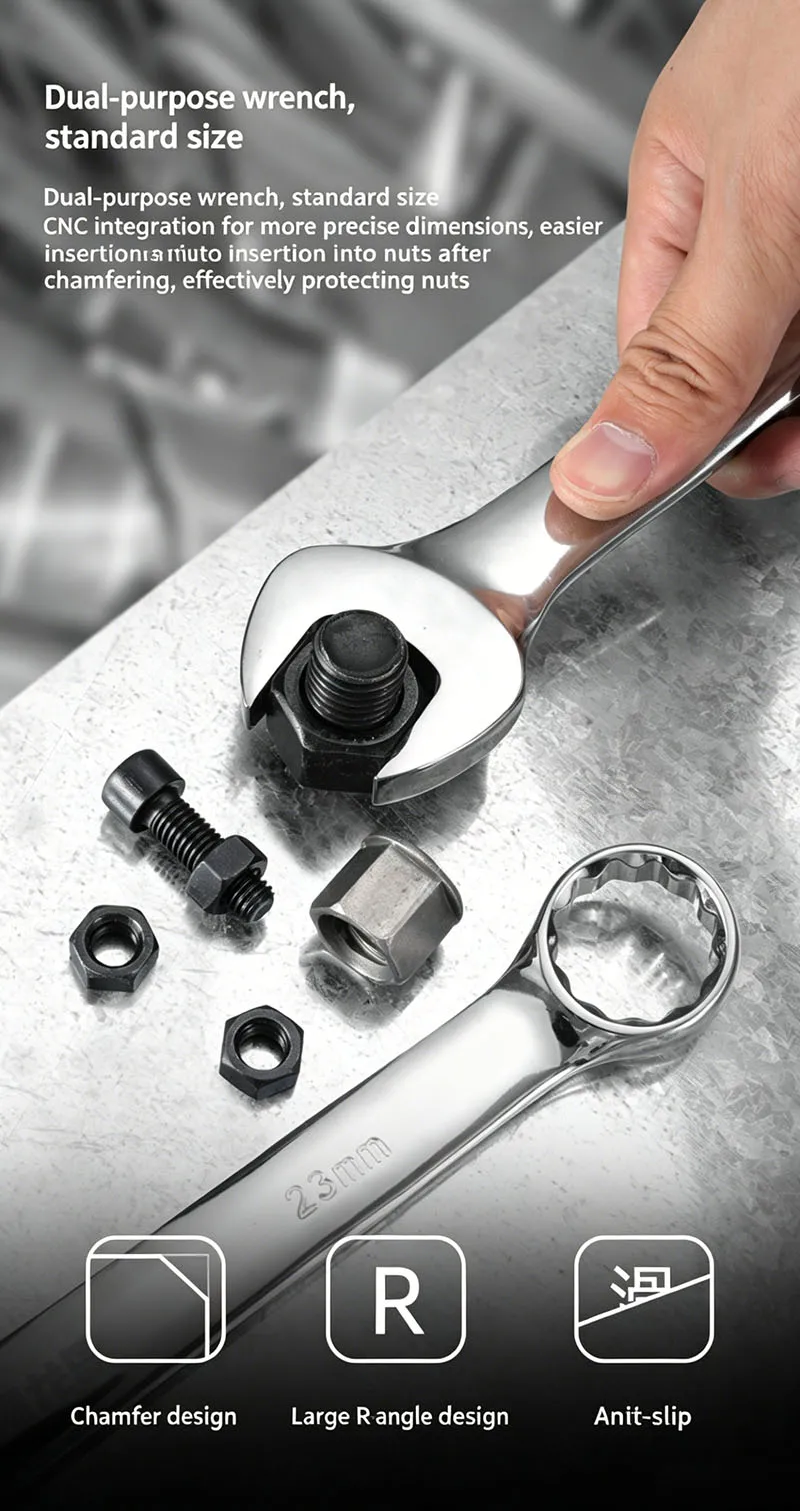 WEELEE 6-32mm Kombinations-Schraubenschlüssel, Metrischer Ringmaulschlüssel, Hardware-Teile, Autoreparatur-Werkzeug, Handwerkzeuge – Detail 5