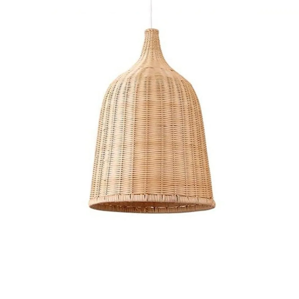 

26/35/45/60 см бохо люстра из ротанга винтажная дзен ручная вязаная потолочная люстра лампа для спальни чайная комната ресторан E27