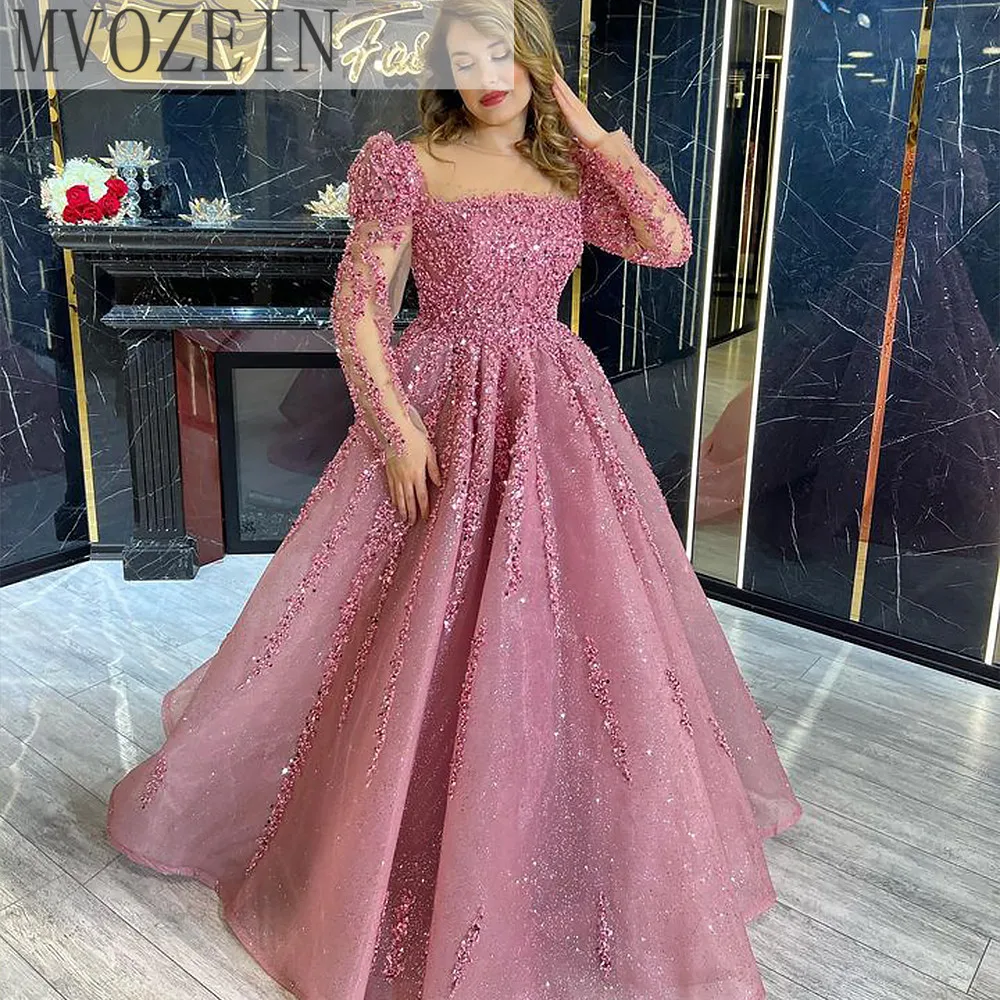 MVOZEIN-Vestidos de Noche de lujo para mujer, vestidos formales brillantes de cristal, Vestido largo de fiesta elegante para baile de graduación,