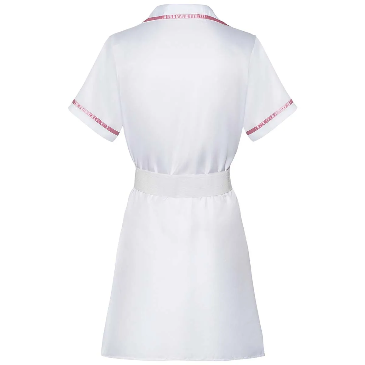 Adult Halloween Carnival Party Clown Joker Cosplay White Nurse Uniform Costume view 5