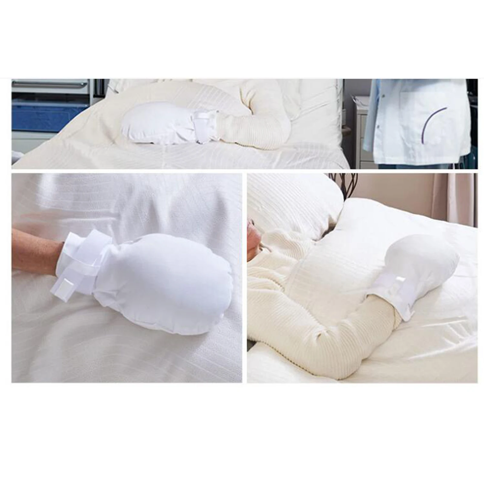 Restraints Gloves Easy to Clean Anti Scratch Soft Padded Gloves for Elderly Restraints Gloves Prevent Scratching Breathable