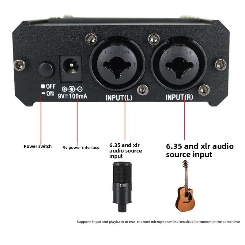 SOTAMIA P2 Headphone Amplifier Real Time Ear Return Monitoring Band Performance Splitter XLR Xlr Balanced Input Home Theater view 6
