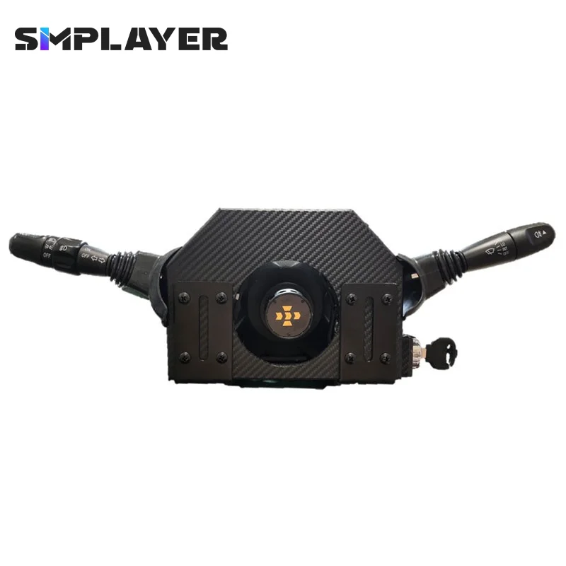 

SimPlayer Car Light Turn Signal Light Wiper Switch Adapter with Key for MOZA R3 R5 R9 R12 Racing Game Simulator Steering Wheel