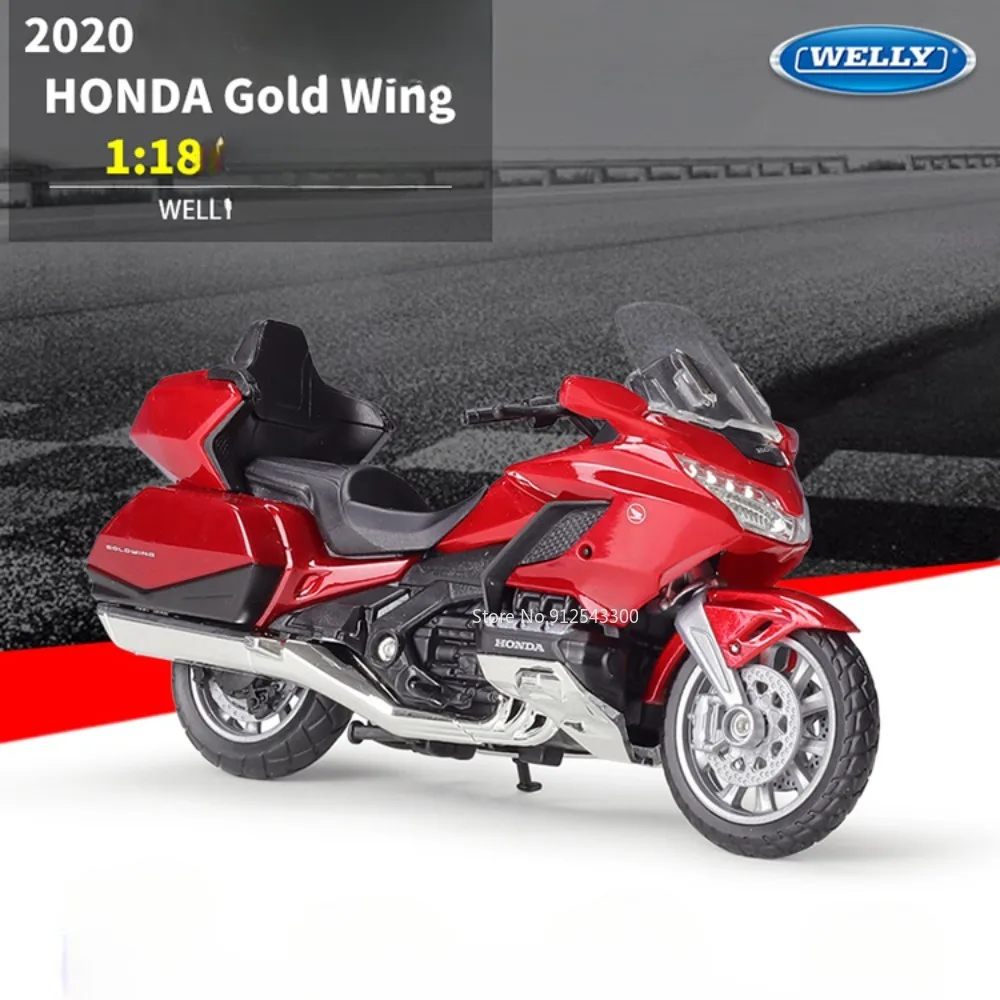 1/18 2020 HONDA GOLD WING Toy Motorcycle Model Alloy Diecast Simulation Static Model Motorcyle Toy Boys Birthday Gifts Souvenirs