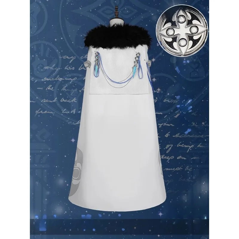 Game Genshin Impact Fatui Cosplay Costume Doctor Arlecchino The Captain Tartaglia Marionette Pulcinella Columbina Cosplay Cloak