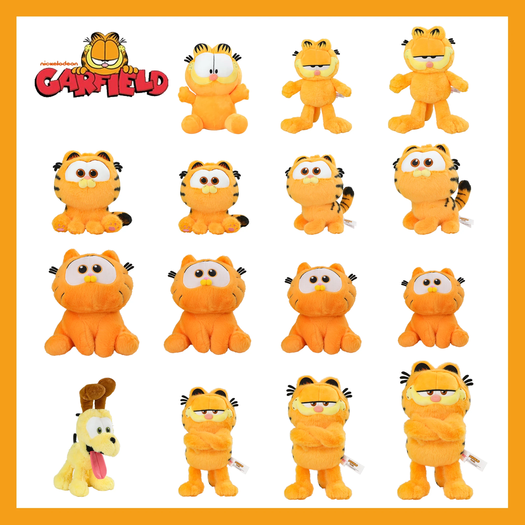 

Original Garfield Plush Toy Collection Kawaii Anime Cartoon Odie Soft Stuffed Orange Cat Doll For Fans Collectible Birthday Gift