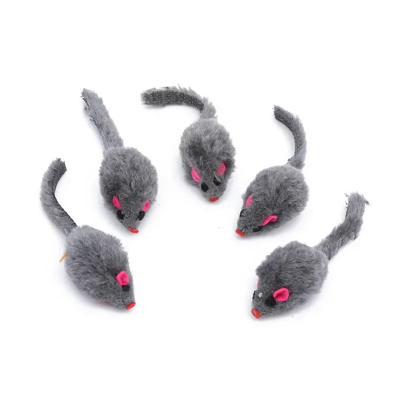 10Pcs Plush Catmint Simulation Mouse Interactive Cat Pet Catnip Teasing Interactive Toy for Kitten Gifts Supplies Random Color