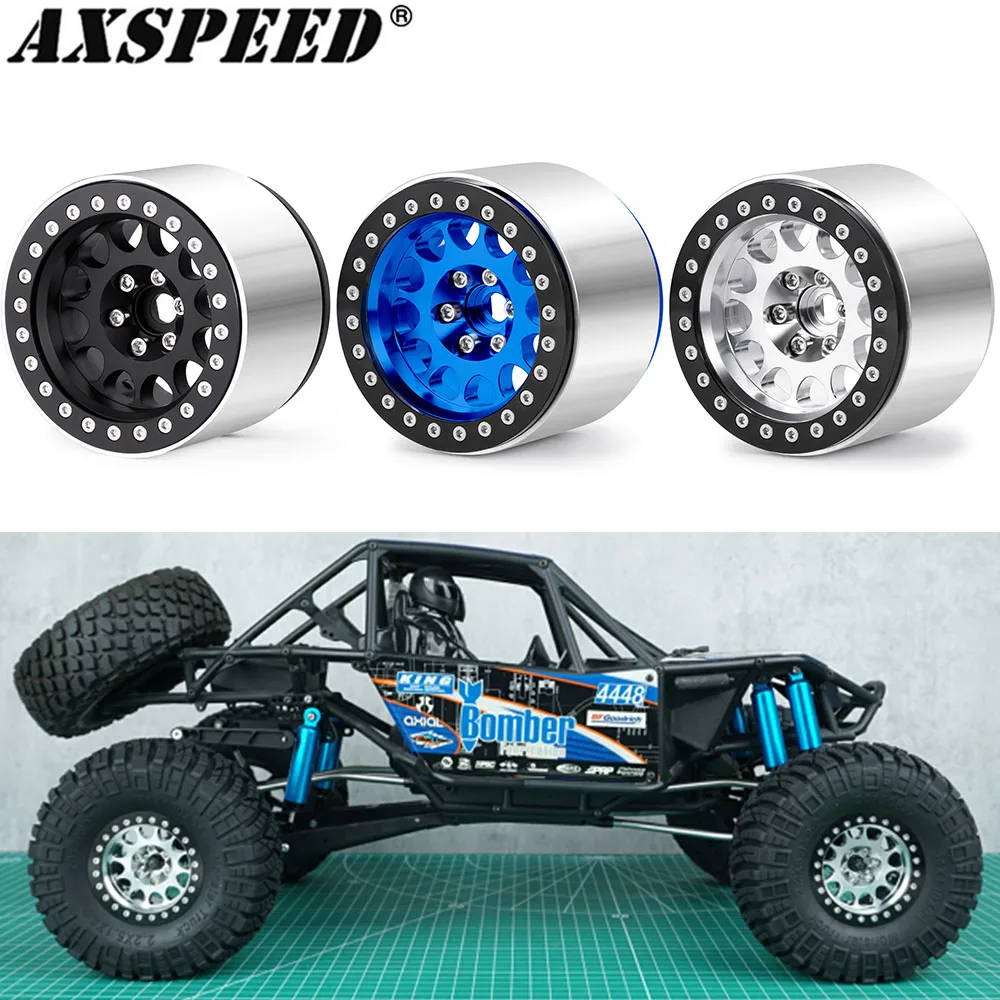 

AXSPEED 4PCS Aluminum Alloy 2.2 Beadlock Wheel Rims Hubs 45mm Width for 1/10 RC Crawler Axial SCX10 Wraith D90 TRX4 TRX6 Parts