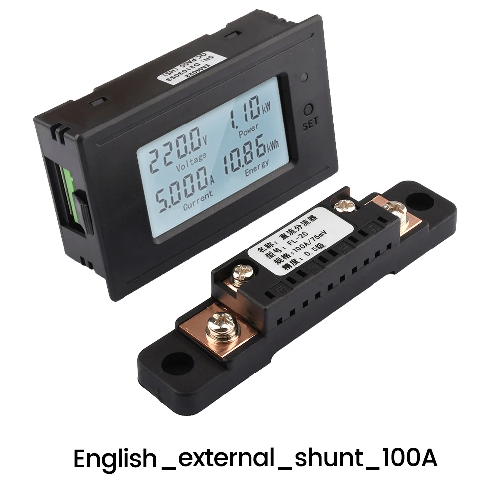 Estink Digital RC Watt Meter – DC 60V 100A Power Checker With LCD, Measures Volts, Amps, Watts, Ah & Wh For Solar, RV, Boat & Hobby