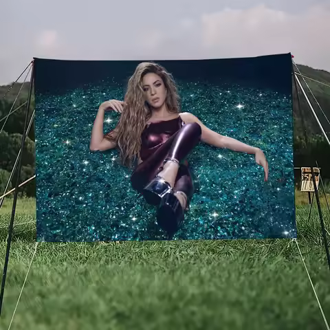 Singer S-Shakiras Funny Las M-Mujeres Ya No L-Lloran flag College Bedroom Living Room Home Dorm Decor Funny Tapestry Garage Bar