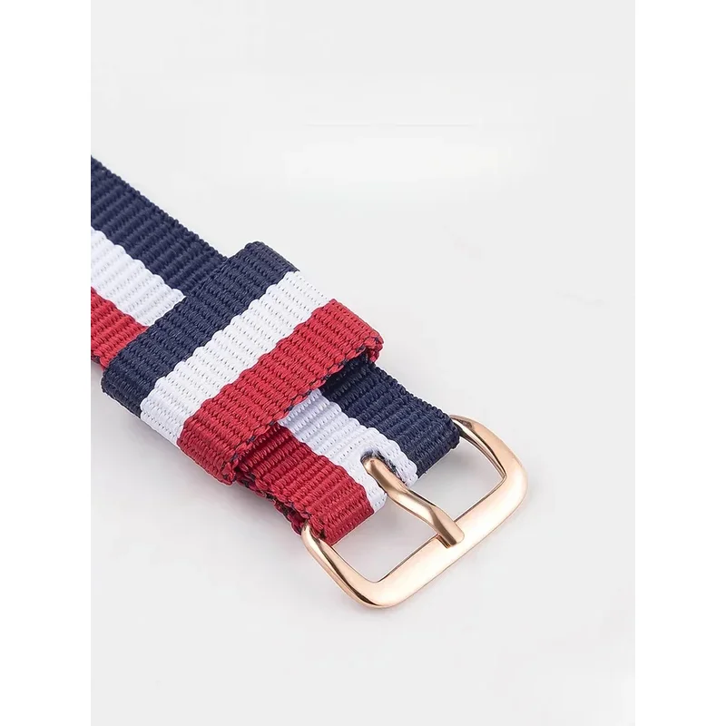 لساعة DW باند دانيال قماش الصلبة الصلب مشبك الرجال النساء الأصلي النايلون ويلينغتون أسود أحمر أبيض أزرق ساعة الملحقات