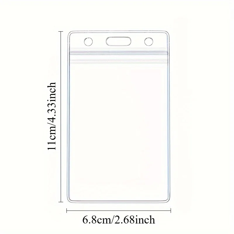Waterproof Card Holder Vertical ID Badge Holder Portable Transparent Factory ID Student Enrollment ID Holder Campus