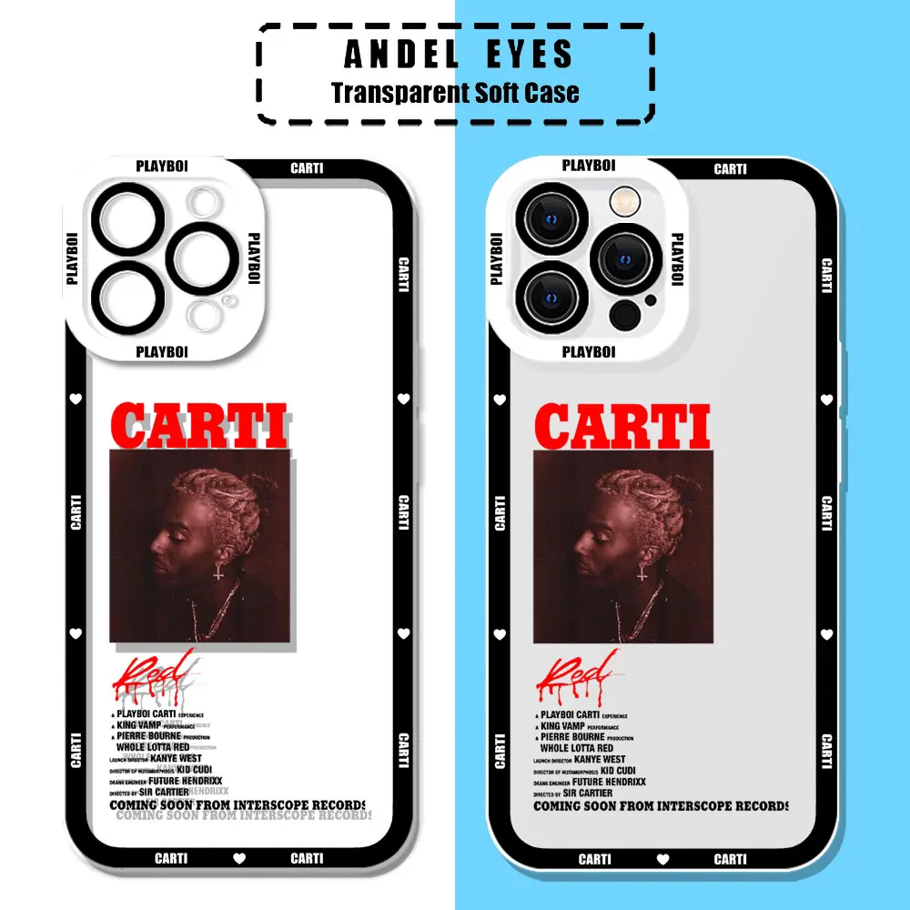 Playboi Carti Rapper Phone Case For Samsung Galaxy S24Ultra S20 S21 S22 S23 Plus Fe Note 20 S24 Ultra 5G Cases Transparent Cover