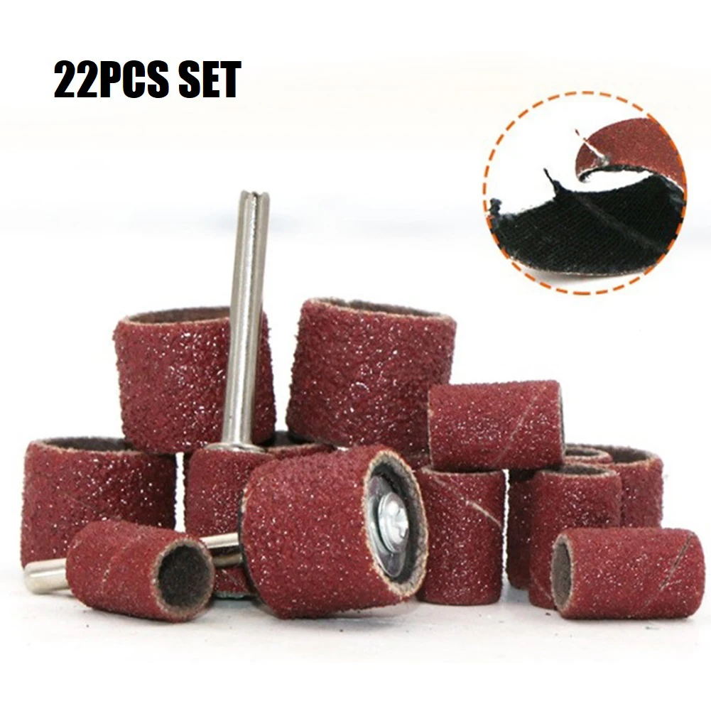 22Pcs Sanding Ring Rod Abrasive Rotary Tool Kit Electric Drill Sanding Grinding Head Machine Rotary Abrasive Tools Power Tool