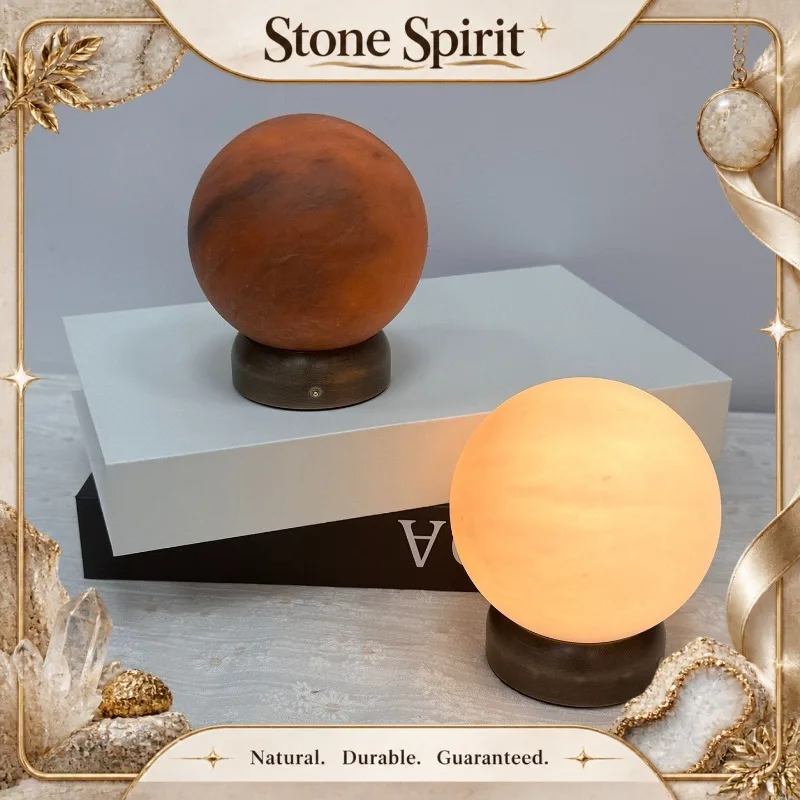 【Natural】Modern Spanish Marble Table Lamp Touch Control Rechargeable Portable Ambient Light For Living Room Bedroom Study
