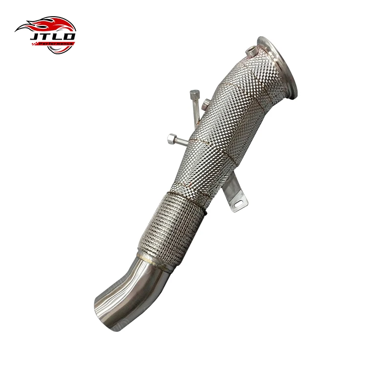 JTLD Performance Exhaust Downpipe With Heat Shield For BMW X5 X6 X7 G05 G06 G07 2019+ Exhaust Test Pipes Escapes