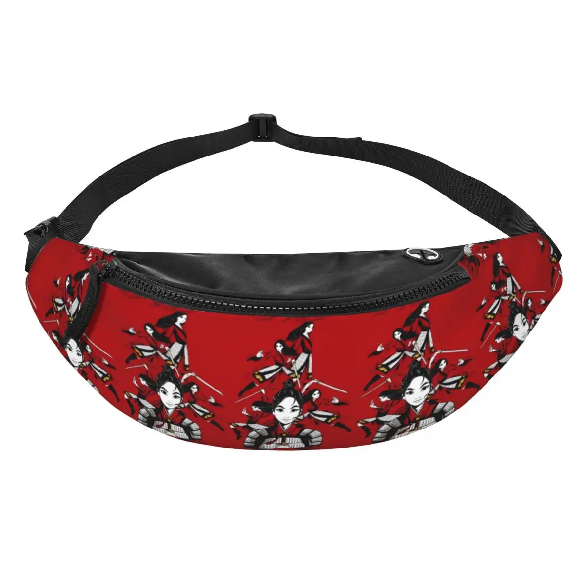 

Custom Fashion M-Mulan Cartoon Princess Fanny Pack for Cycling Camping Men Women Crossbody Waist Bag Phone Money Pouch