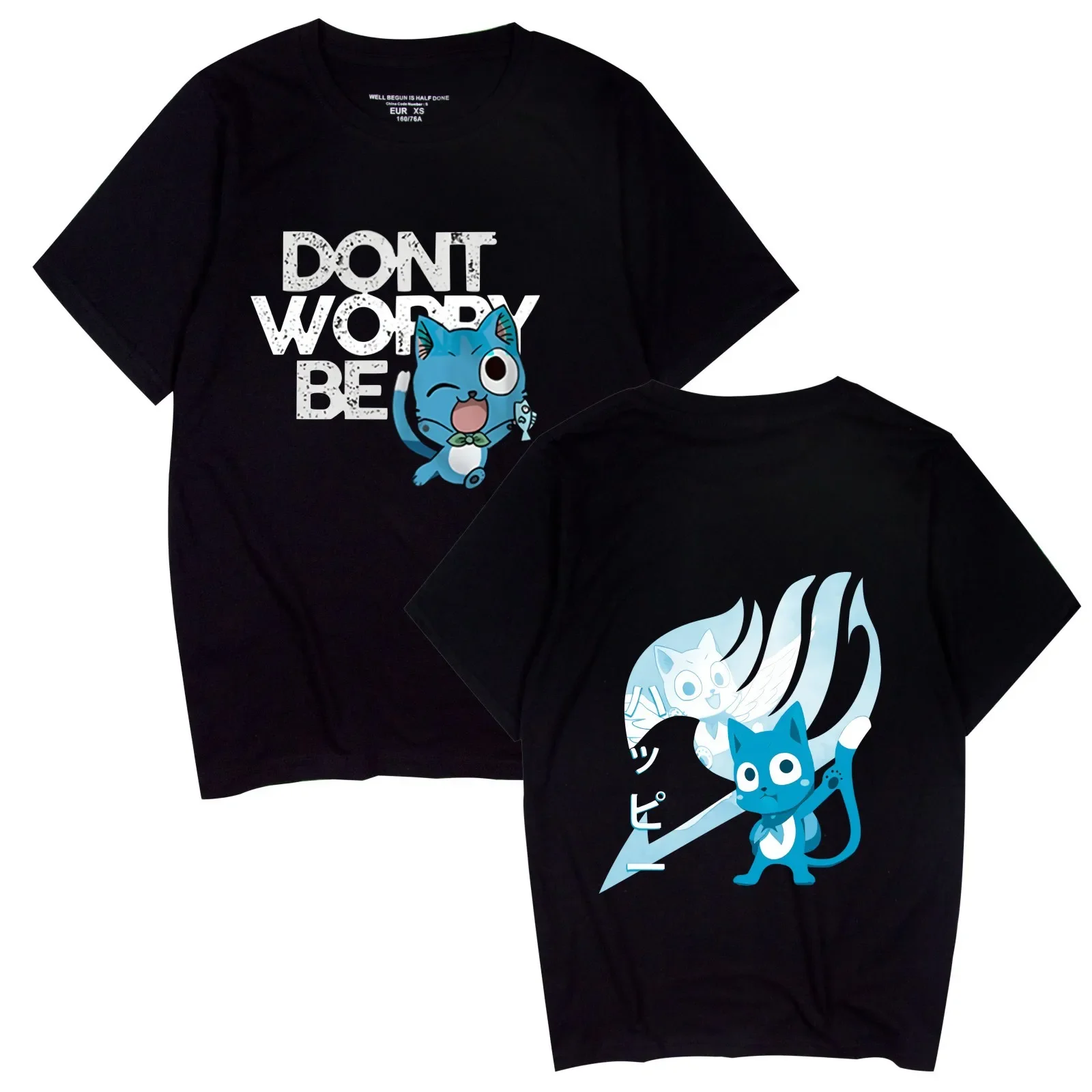 Sommer Fairy Tail Fairy Tail Naz Anime Surrounding Herbst und Winter Männer und Frauen Sommer Kurzarm T-Shirt