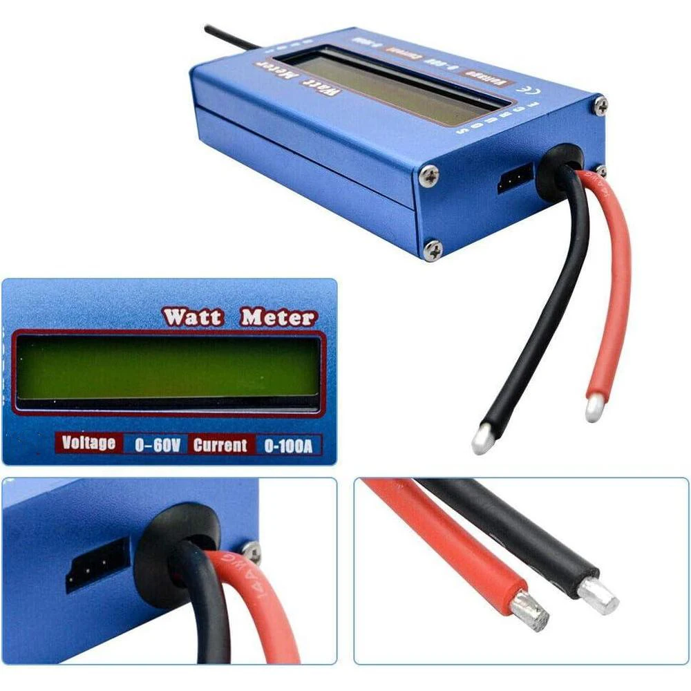 DC Power Analyser Watt Meter Compatible with 12V and 24V DC circuits suitable for use with solar panels Auto Parts