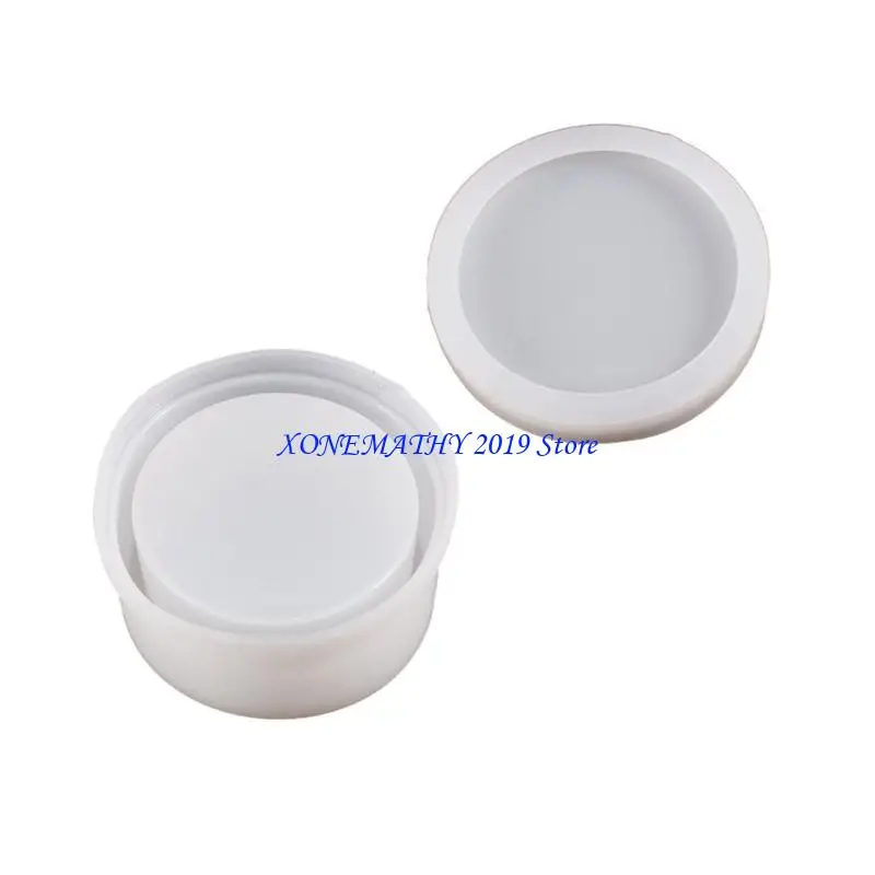 F42F Mini Container Box Resin Mould Soft Silicone Mold for Crafting Unique Jewelry Case Containers Flower Pot Holder