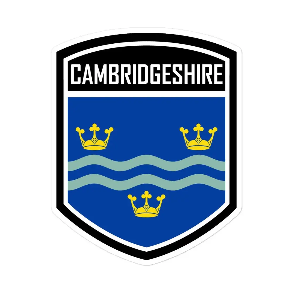 Cambridgeshire County England Flag Emblem Car Sticker Waterproof Vinyl Decal For Car Body And Laptop Travel Souvenir