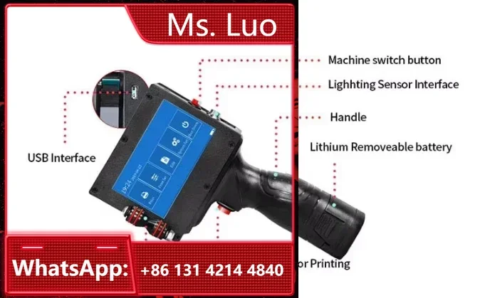 Good Quality Manufacturer Portable Hand Held Ink Jet Printer handheld Inkjet Printer Handheld Expiry Date Printer