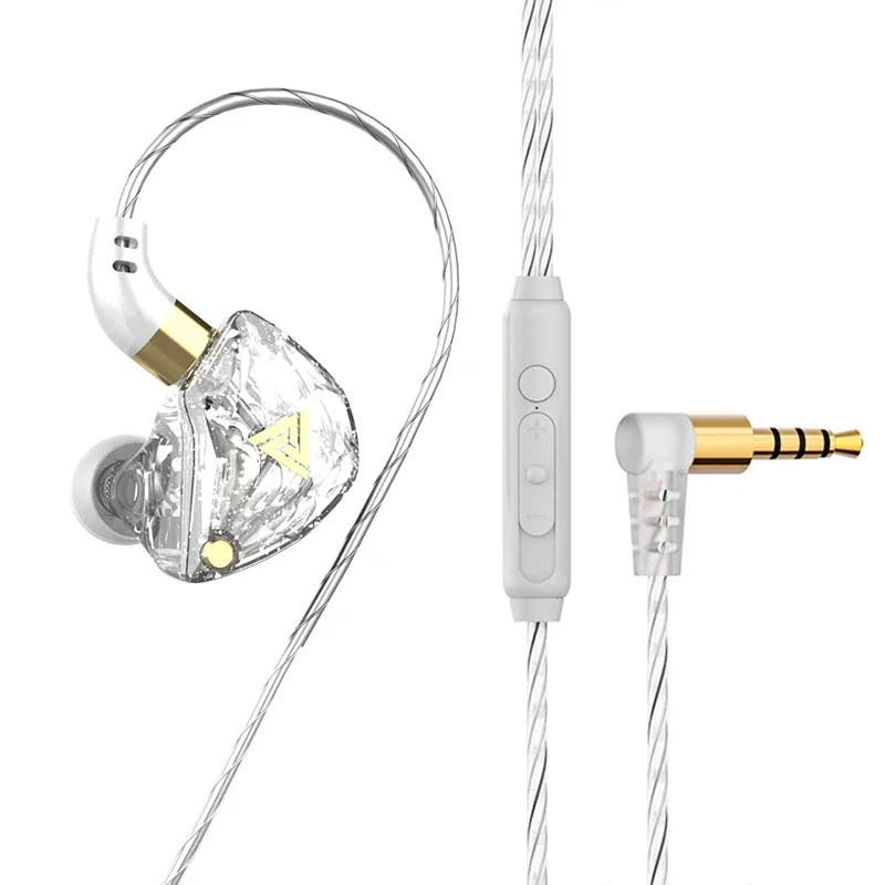 QKZ AK3 FiLe Kabelgebundener Kopfhörer mit Mikrofon, HiFi-Musikmonitor, Bass-Kopfhörer, Geräuschunterdrückung, Headset für Sport, Gaming, Ohrhörer