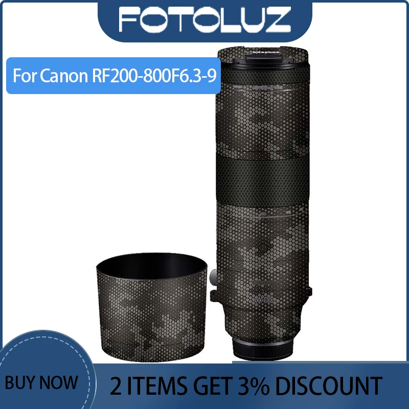 For Canon RF200-800mm F6.3-9 IS USM Camera Lens Vinyl Wrap Film Sticker Protector Decal Skin Coat Wrap Film Anti-Scratch