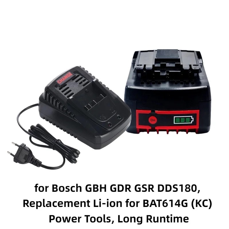 

14.4V 6.0Ah Rechargeable Li-ion Battery – Replacement for Bosch GBH GDR GSR DDS180 BAT614G (KC)Tools Long Runtime High Capacity
