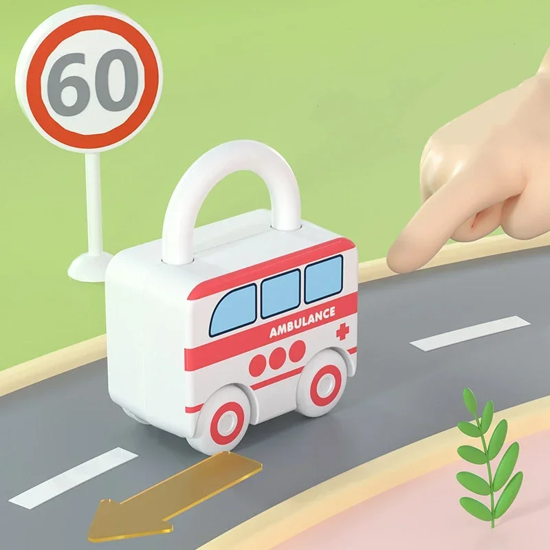 Kids Alphabet Lock Toy: Montessori number/letter matching locks, key unlocking fun, develops cognition & fine motor skills