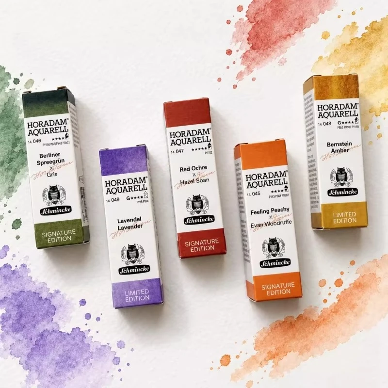 2026 New Schmincke Horadam Aquarell Watercolor Paint 15ml Tube Limited Artist Grade Pigment Professional Painting Art Supplies