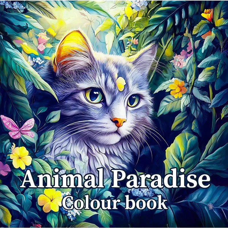 Hot Adult Solid Color Relaxation Animal Graffiti Popular Thickened Pressure Relief Coloring Book Coloring Book Coloring Book