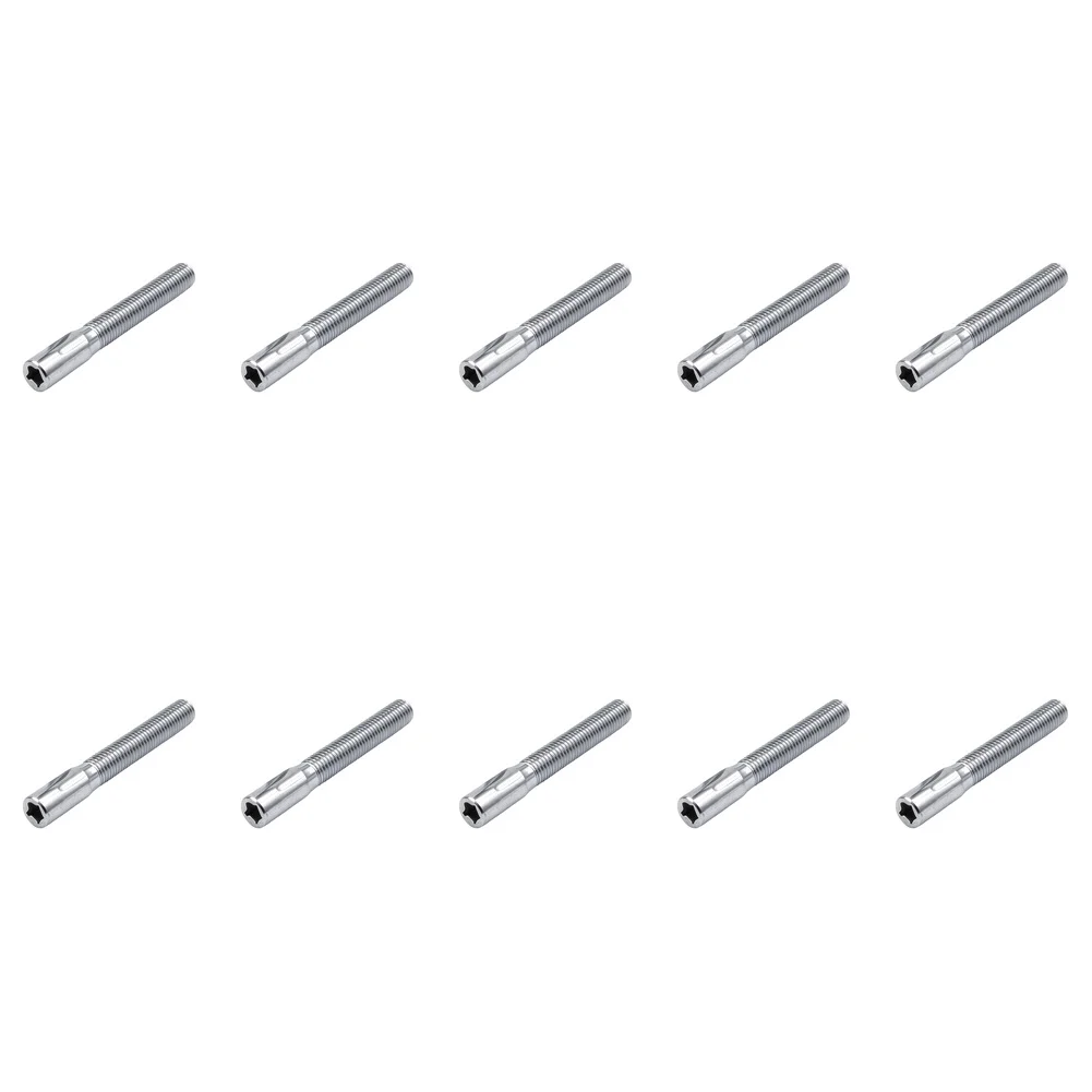 10pcs Threaded Rod for 5mm Gym Cable 8mm Thread Steel Connector with 3.2mm Stripped Core for Lat Pulldown Cable Repair