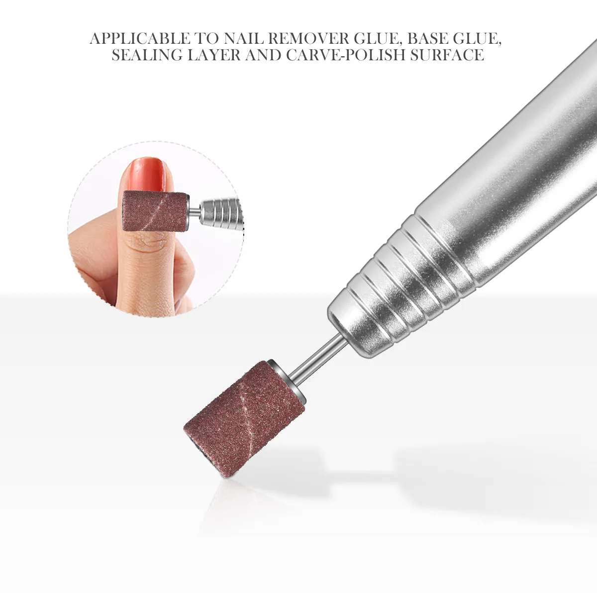 100Pcs Cylindrical Mounted Abrasive Grinding Heads Sanding Bands for Nail Drill Electric Tools Deburring Wood Metal Stone