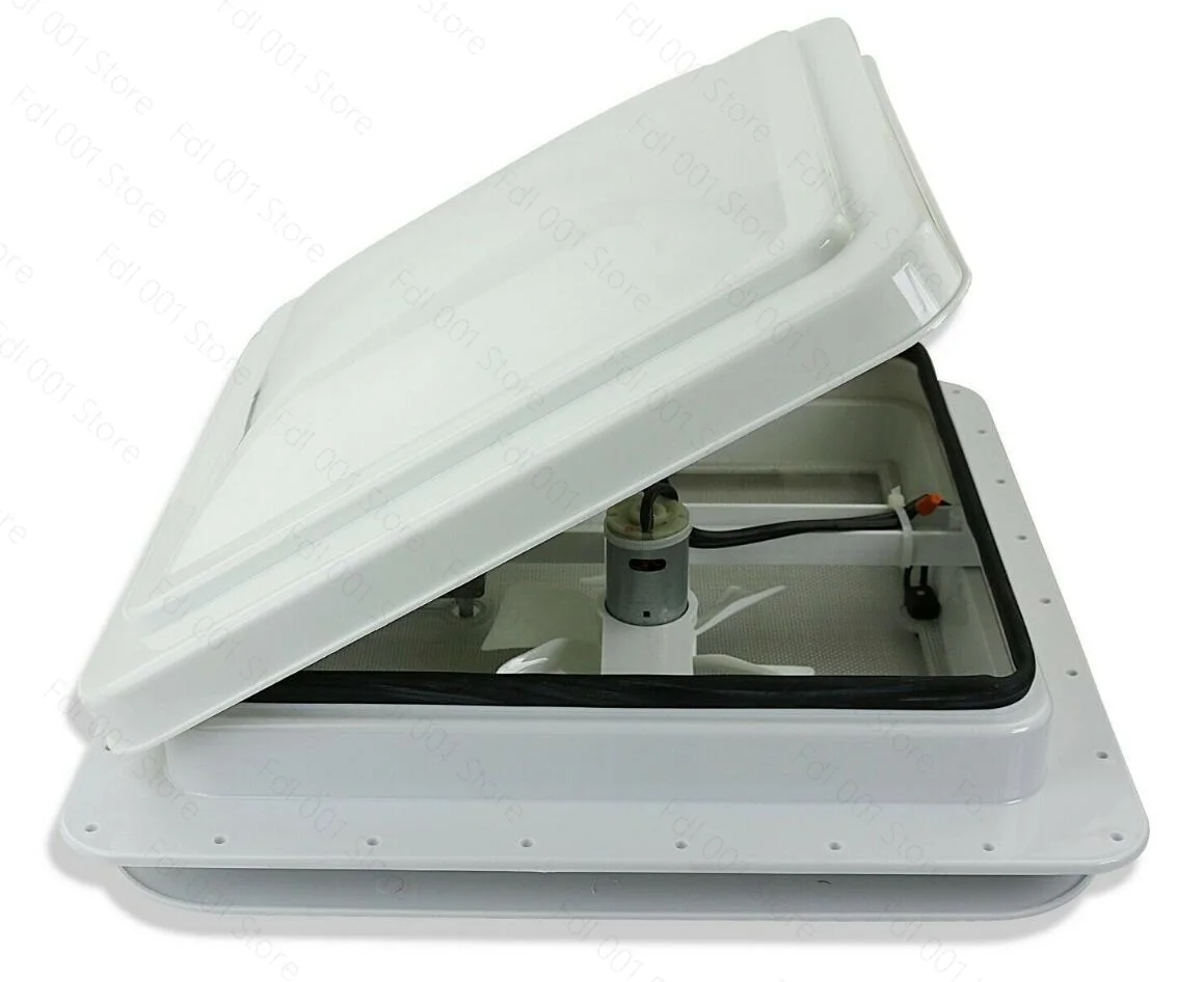 The RV ventilation cover with motor and fan, white cover for exhaust fan