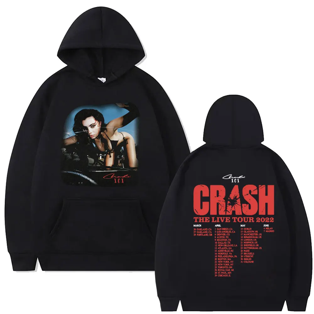 

Charli Xcx Crash The Live Tour Hoodie Men Women Clothing Fashion Vintage Oversized Sweatshirt Male Casual Fleece Cotton Hoodies