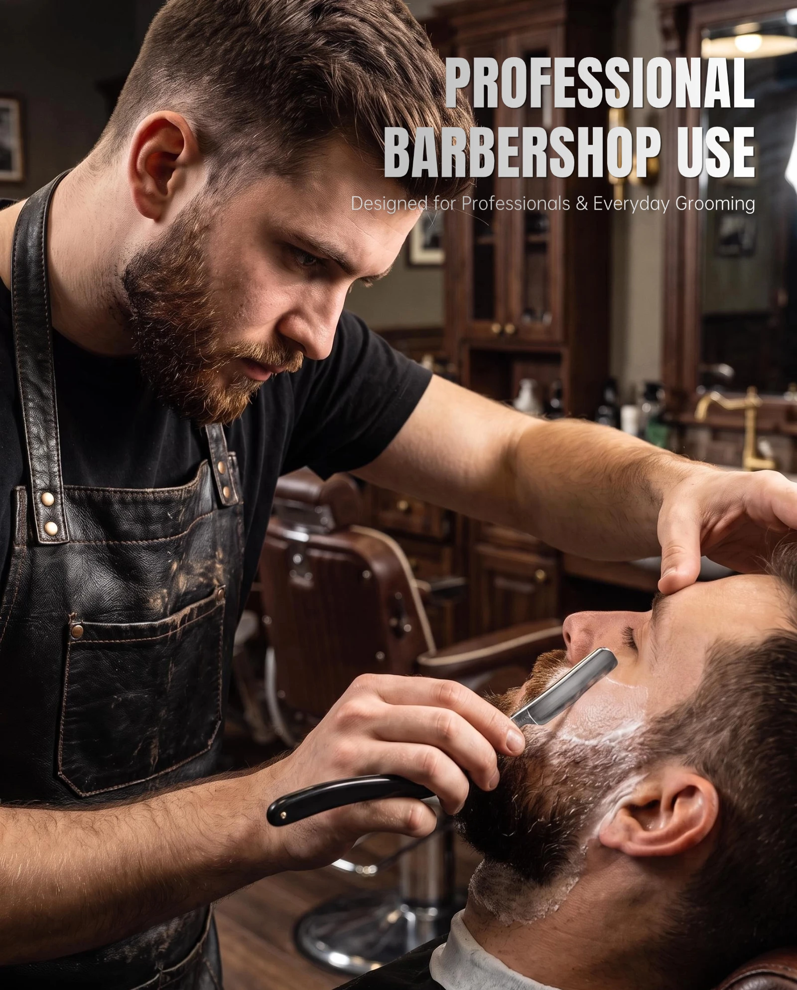1 Stück Magnetischer Klingenkopf, manueller Rasiererhalter für Herren, faltbarer Barttrimmer, Rasiermesser für Friseursalons, Styling-Werkzeug – Detail 12