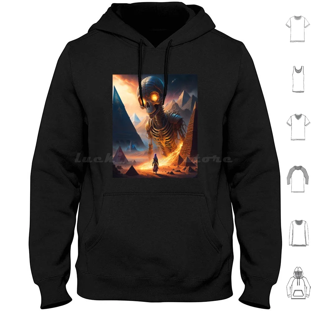 ظهور ضخم: مشهد المومياء العملاقة يصل هوديي قريب القطن طويل الأكمام المومياء يعود المومياء الرعب