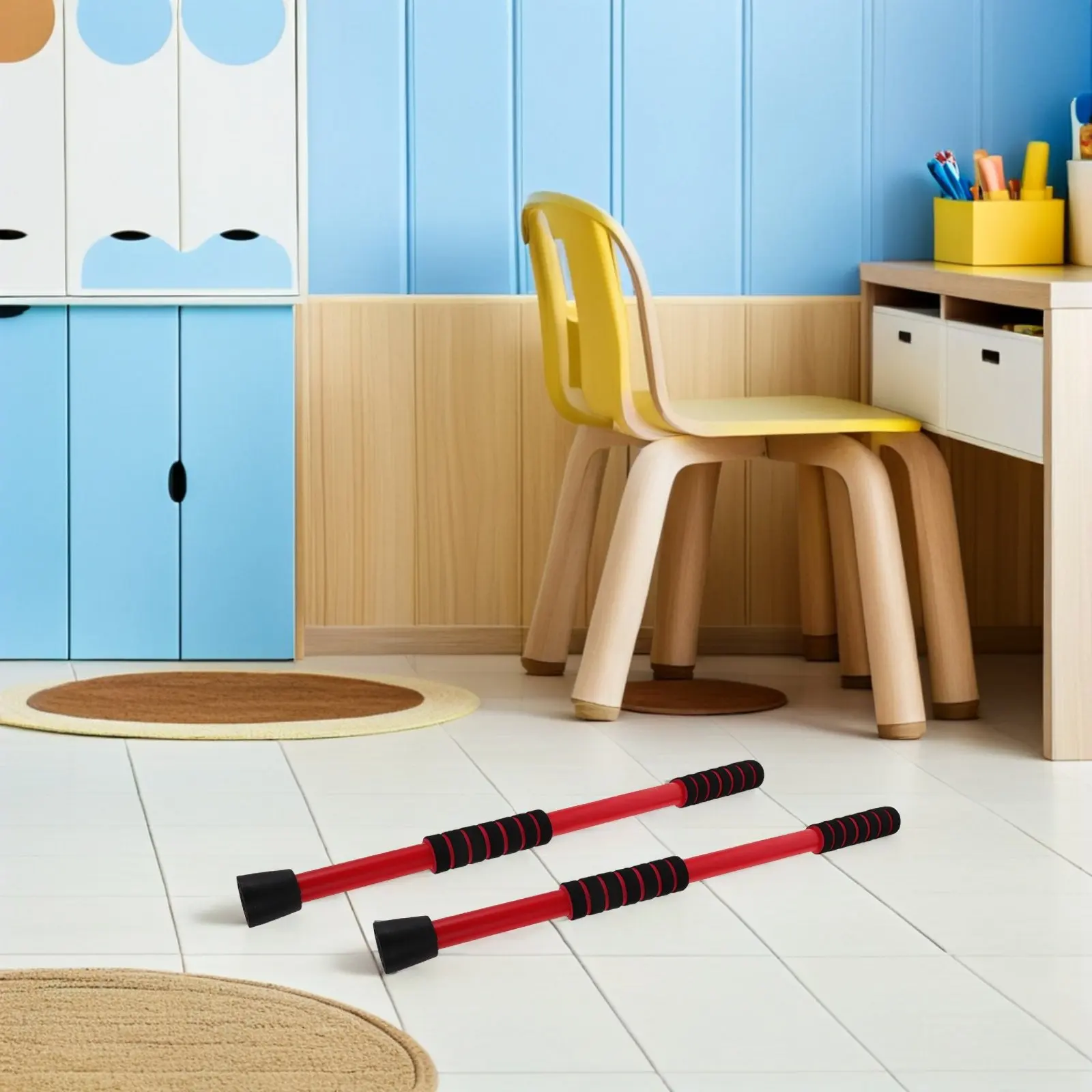 

1 Pair Kids Scooter Paddle Handles Sitting Scooter Board Handle Sensory Training Equipment Indoor Outdoor Balance Coordination