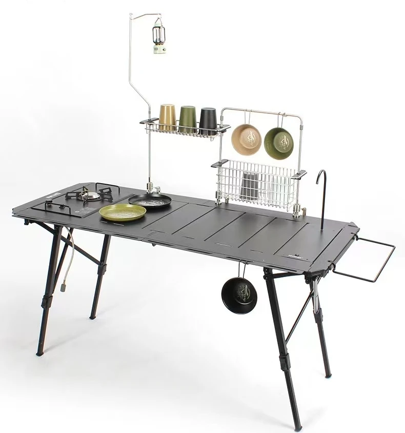 Portable Lightweight Five-Unit IGT Foldable Aluminum Garden Table Modern Design Outdoor Furniture for Camping BBQ Picnics