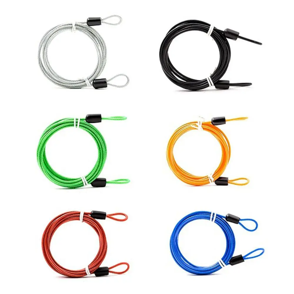 Sicurezza Antifurto Corda metallica in acciaio Anello di sicurezza per bicicletta MTB Bici da strada Corda metallica in acciaio Forte cavo in acciaio Blocco filo per bicicletta
