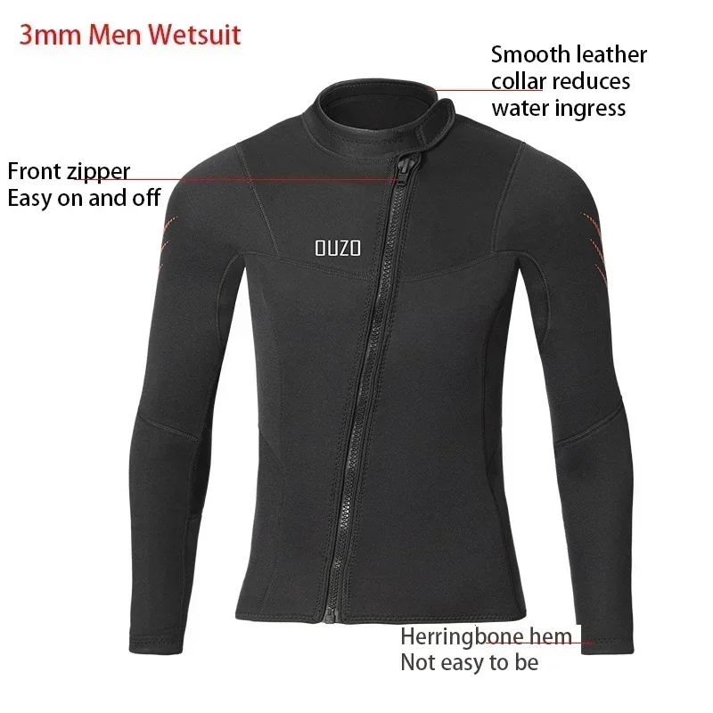 Diving Suit 3MM Men Wetsuit Neoprene Underwater Kitesurf Surf Surfing Spearfishing Jacket Pants Clothes Wet