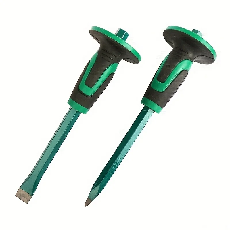 Set di scalpelli per pietra in acciaio al tungsteno da 1 pezzo - Scalpelli piatti/apti per muratura per intaglio di roccia, strumenti per dividere la pietra ultra resistenti