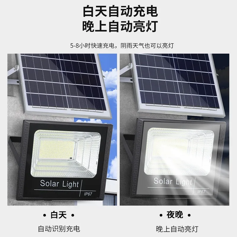 New Solar Light Outdoor Lighting 30W-500W Garden Light Indoor and Outdoor Super Bright Extra High Power Solar Floodlight