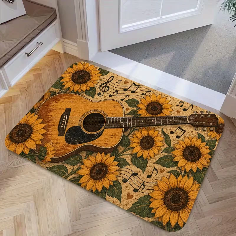 Fall Welcome Harvest Doormat Maple Leaf Corn Butterfly Autumn Print Entrance Rug Seasonal Home Carpet for Entryway Bedroom