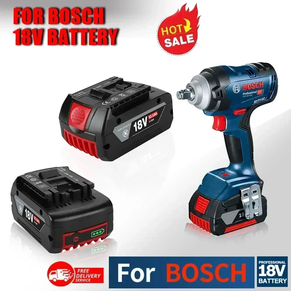 NEW For BOSCH Authentic 18V 10Ah LITHIUM-ION BATTERY GBA 18V 10Ah 18V Professional GBA GSR GSB BAT618 BAT609 w/Fuel Guage