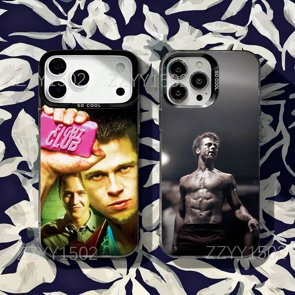 

F-Fight C-Club MOVIE For iPhone 17,16,15,14,13,12,X,8,Pro,Max,Plus,SE4,Air,Mini Anti-Slip Black IMD Matte Case